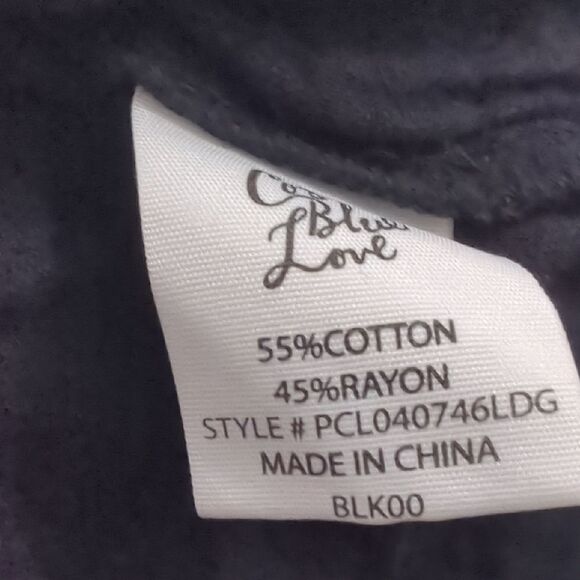 Cosmic Blue love Black Boxy Blouse with Relaxed Fit - Picture 7 of 7